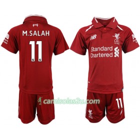 Camisolas de Futebol Liverpool M.SALAH 11 Criança Equipamento Principal 2018/19 Manga Curta